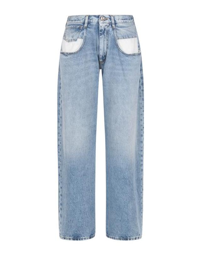 메종 마르지엘라 [해외직구] 26FW 마르지엘라 컨트래스티드 포켓 스트레이트 진 S51LA0052 S30513470 MEDIUM WASH 착용컷