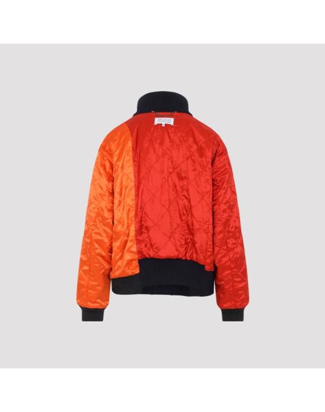 메종 마르지엘라 [해외직구] 26FW 마르지엘라 투톤 울 봄버 재킷 S51AM0520 M35935 961 DARK BLUE BLACK 착용컷