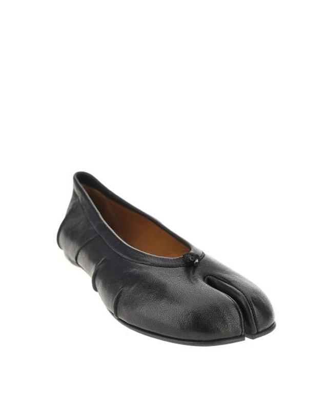 메종 마르지엘라 [해외직구] 26FW 마르지엘라 타비 발레리나 스웨이드 플랫 슈즈 S58WZ0127P3753 Black 착용컷