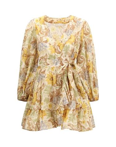 [해외직구] 26SS 짐머만 미디 원피스 2449DRS263 STFC YELLOW