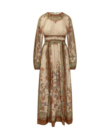 [해외직구] 26FW 짐머만 롱 원피스 5947DSS262 CKSF CREAM KHAKI SCARF FLORAL