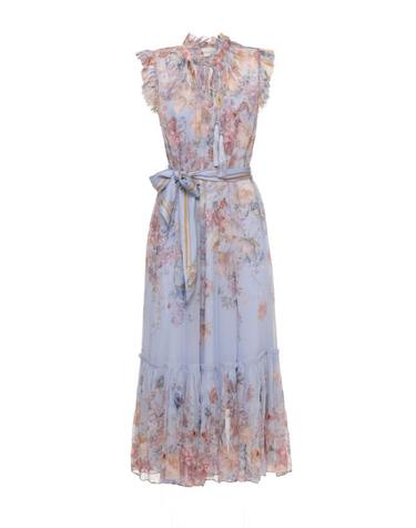 [해외직구] 26FW 짐머만 미디 원피스 7280DF261 BUF BLUE FLORAL