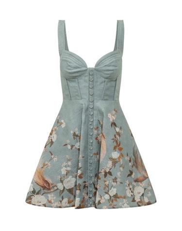 [해외직구] 26FW 짐머만 원피스 0247DF263 BBF BLUE FLORAL