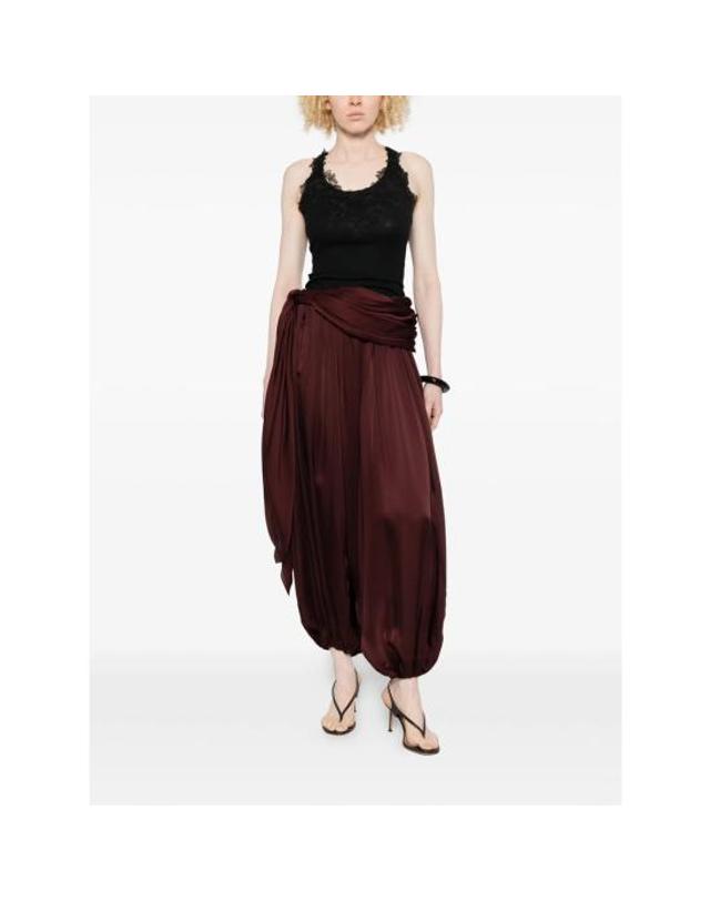 짐머만 [해외직구] 26SS 짐머만 미디 스커트 8796PS261 WINE BROWN 착용컷
