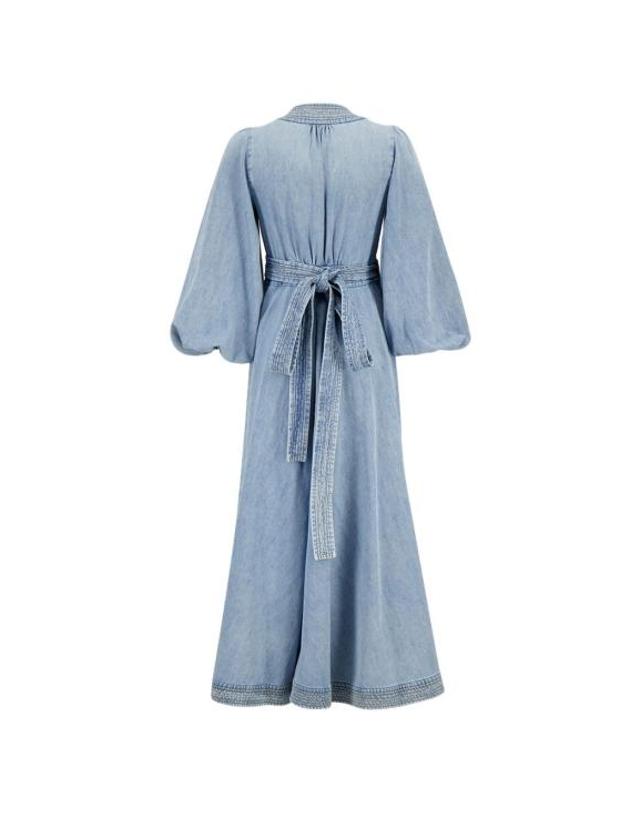 짐머만 [해외직구] 26FW 짐머만 롱 원피스 7266DSS262SKYLK CLEAR BLUE 착용컷
