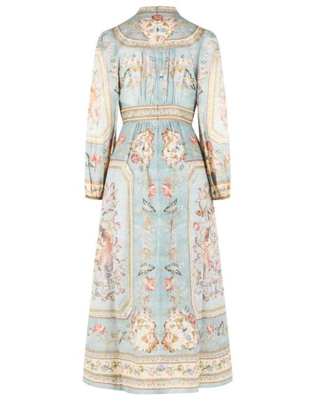 짐머만 [해외직구] 26FW 짐머만 미디 원피스 3501DSS264BLUE TAPESTRY FLORAL Light Blue 착용컷