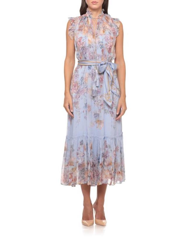 짐머만 [해외직구] 26FW 짐머만 미디 원피스 7280DF261 BUF BLUE FLORAL 착용컷