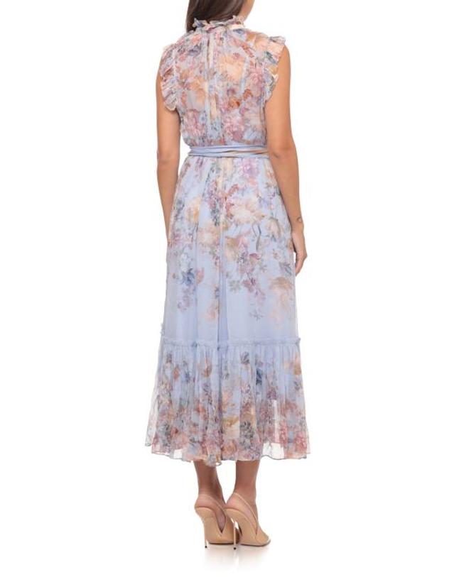 짐머만 [해외직구] 26FW 짐머만 미디 원피스 7280DF261 BUF BLUE FLORAL 착용컷