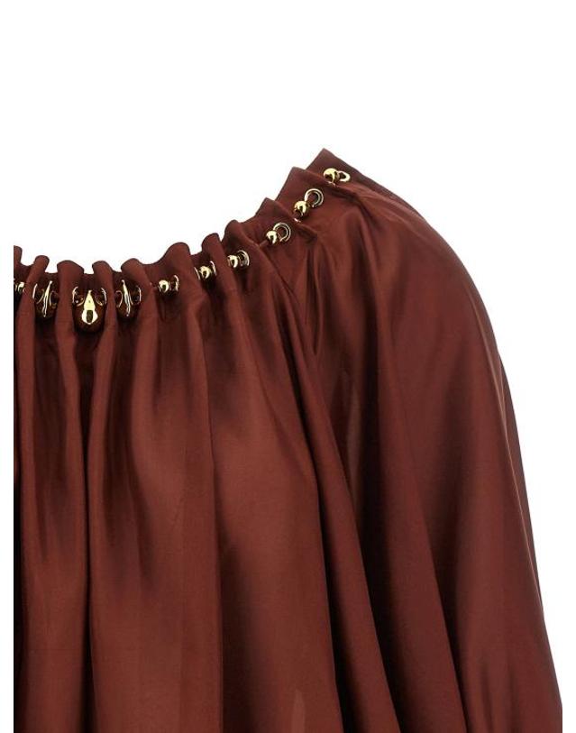 짐머만 [해외직구] 짐머만 블라우스 LD8428TSS261MER BURGUNDY 착용컷