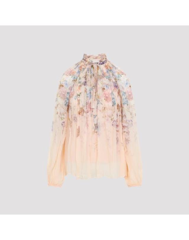 짐머만 [해외직구] 26FW 짐머만 블라우스 0991TF261 PEFL PEACH FLORAL 착용컷