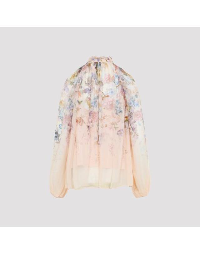 짐머만 [해외직구] 26FW 짐머만 블라우스 0991TF261 PEFL PEACH FLORAL 착용컷
