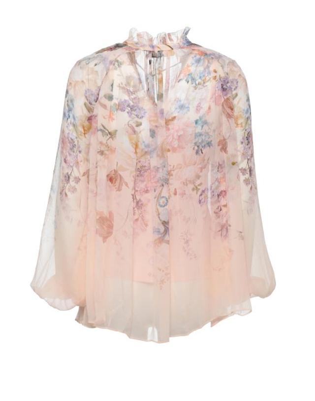 짐머만 [해외직구] 26FW 짐머만 블라우스 0991TF261 PEFL PEACH FLORAL 착용컷