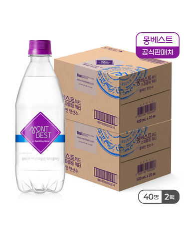 몽베스트 탄산수 플레인 500mLx40병