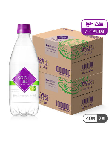 몽베스트 탄산음료 라임 500mLx40병