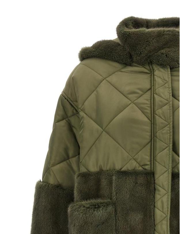 블랑샤 [해외직구] 24FW 블랑샤 패딩 BL291188BM GREEN 착용컷