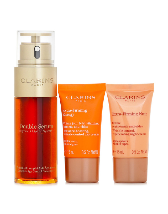클라란스 클라랑스 클라랑스 더블 세럼 엑스트라 퍼밍 컬렉션: 더블 세럼 50ml + 데이 크림 15ml + 나이트 크림 15ml + 백 3pcs+1bag 착용컷