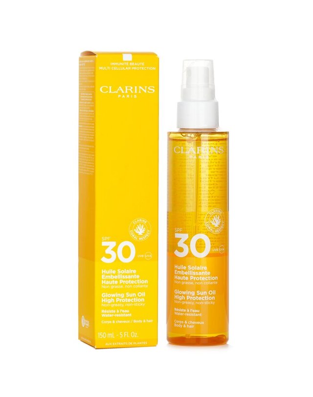 클라란스 클라랑스 클라랑스 글로잉 선 바디 오일 하이 프로텍션 S 30 150ml 착용컷