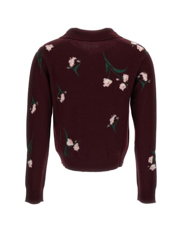 에르뎀 [해외직구] 26FW 에르뎀 스웨터 PF26KT5930256012BORDEAUX Burgundy 착용컷