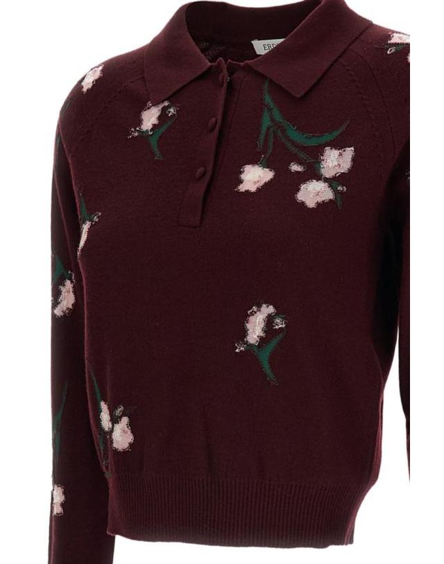 에르뎀 [해외직구] 26FW 에르뎀 스웨터 PF26KT5930256012BORDEAUX Burgundy 착용컷