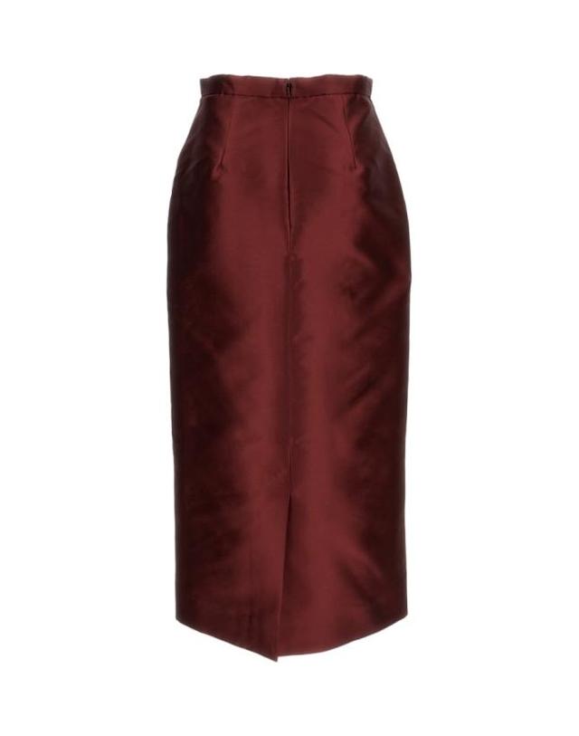 에르뎀 [해외직구] 26FW 에르뎀 스커트 PF26S90151296012BORDEAUX Burgundy 착용컷