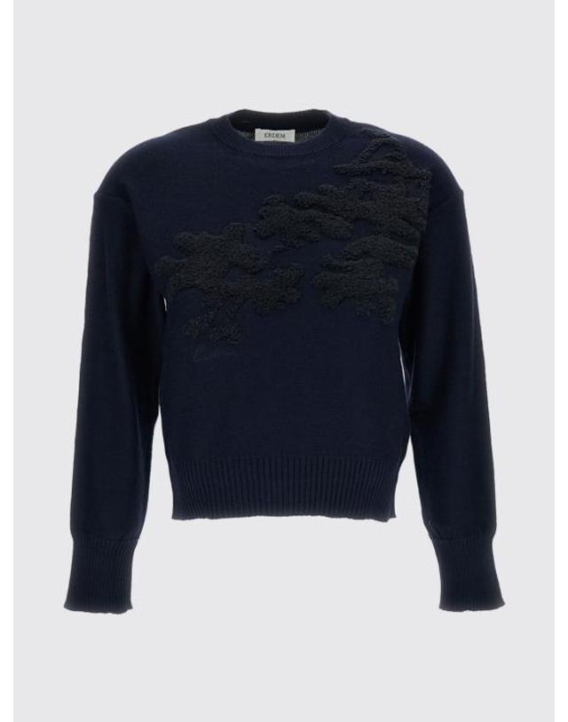 에르뎀 [해외직구] 26FW 에르뎀 스웨터 PF26KT6430064400 MIDNIGHT Blue 착용컷