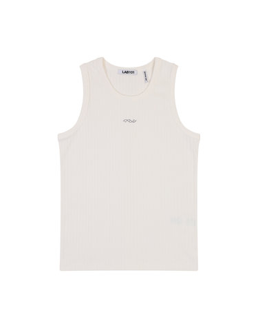LOGO POINT SLEEVELESS (WHITE)