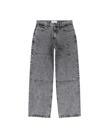 [LAB101] 카펜터 스노우 워싱 와이드 데님 팬츠 (GREY)