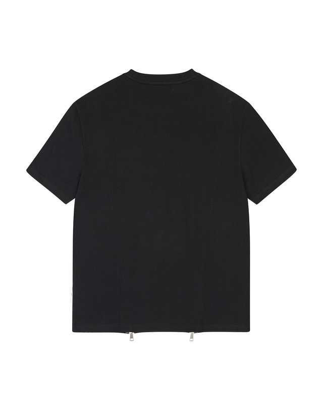 랩원오원 [LAB101] 지퍼 포인트 티셔츠 (BLACK) 착용컷