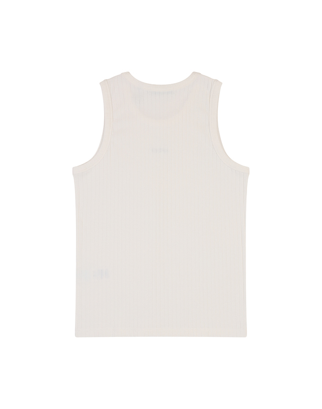 랩원오원 LOGO POINT SLEEVELESS (WHITE) 착용컷