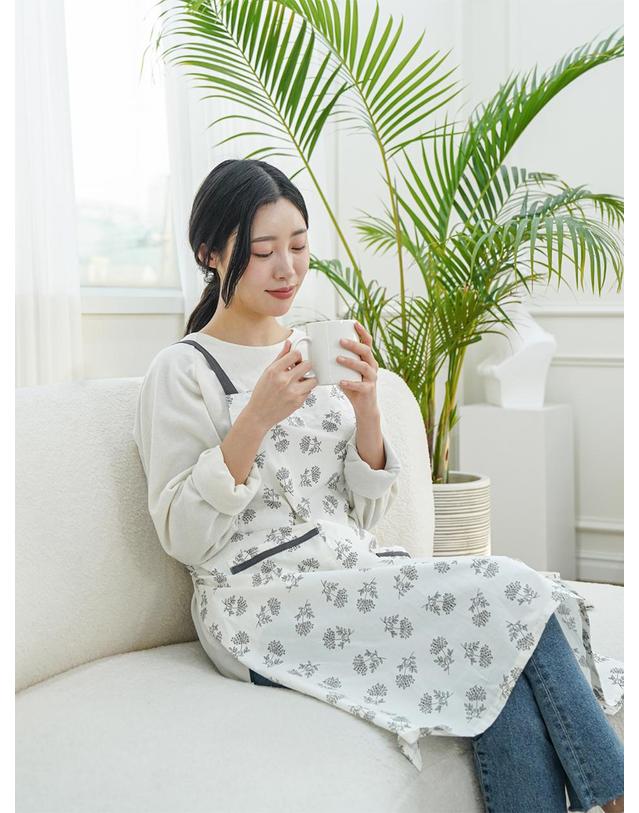 한샘 한샘 플라워 생활방수 앞치마 착용컷