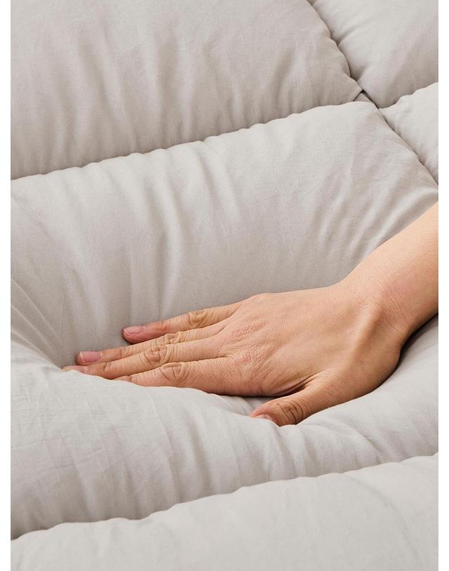 한샘 한샘 사계절 먼지없는 경량 토퍼겸패드 SS/Q 웜그레이 착용컷
