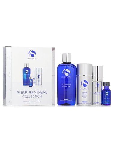 IS 클리니칼 퓨어 리뉴얼 컬렉션: 클렌징 컴펠스 180ml + 액티브 세럼 15ml + 유스 콤플렉스 30g + 이클립스 SF 50  크림 100g 4pcs