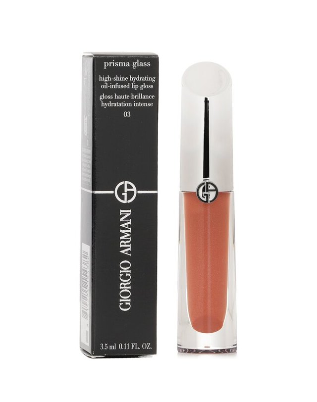 조르지오 아르마니 조르지오아르마니 프리즈마 글래스 립 그로스 # 03 허니 글림 3.5ml 착용컷