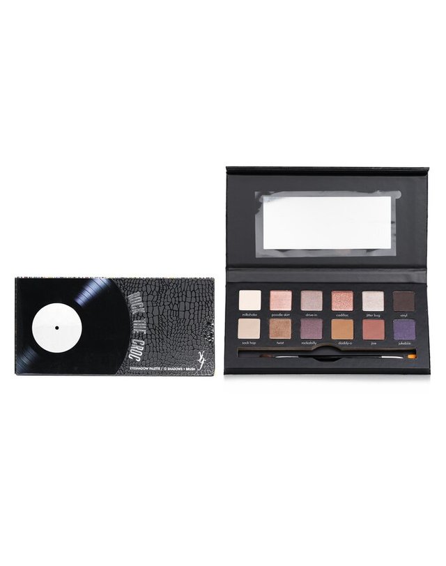 와이비에프 뷰티 YBF Beauty 락 더 크록 아이섀도우 팔레트 락 더 크록 아이섀도우 팔레트 12x 아이섀도우, 1x 더블 엔디드 아이섀도우 브러쉬 12x0.8g 착용컷