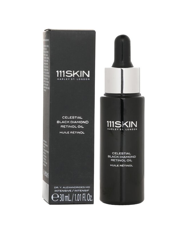 111스킨 원원원스킨 셀레셜 블랙 다이아몬드 셀레셜 블랙 다이아몬드 레티놀 오일 30ml 착용컷
