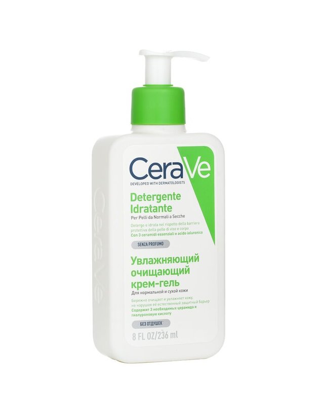 세라비 세라비 중건성 피부용 하이드레이팅 클렌저 펌프 포함 236ml 착용컷