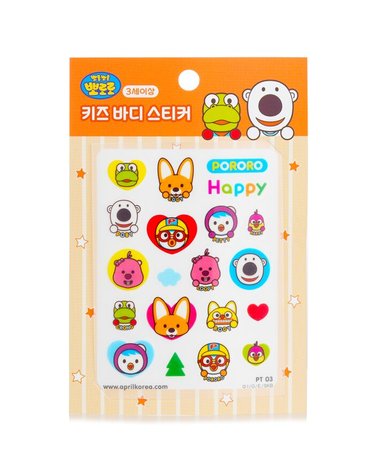 에이프릴 코리아 뽀로로 바디스티커 뽀로로 바디스티커 1pc