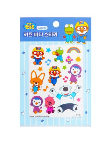 에이프릴 코리아 뽀로로 바디스티커 뽀로로 바디 스티커  # PT01 1pc