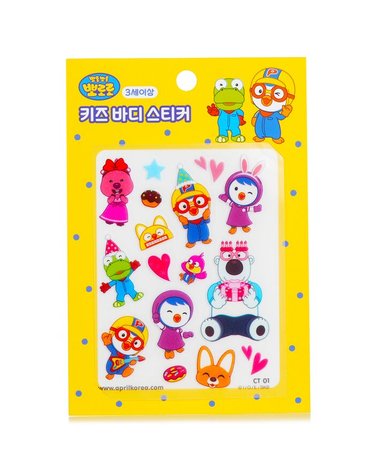 에이프릴 코리아 뽀로로 바디스티커 뽀로로 바디 스티커  # CT01 1pc