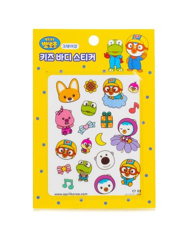 에이프릴 코리아 뽀로로 바디스티커 뽀로로 바디 스티커  # CT02 1pc