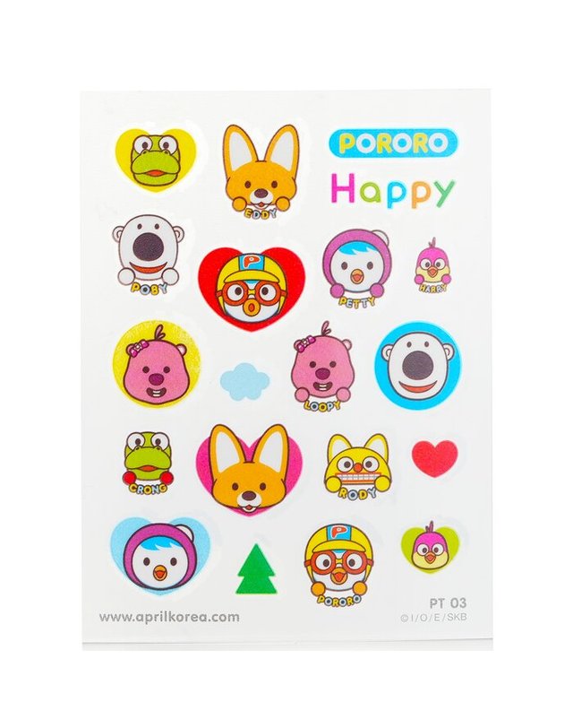 에이프릴 코리아 에이프릴 코리아 뽀로로 바디스티커 뽀로로 바디스티커 1pc 착용컷