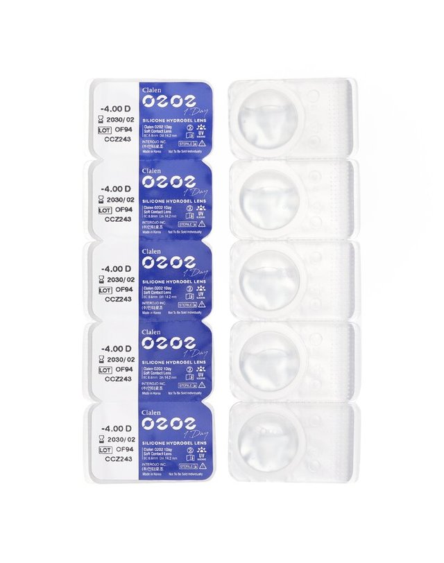 클라렌 클라렌 O2O2 데일리 클리어 4.00 5pcs x 1 strip 착용컷