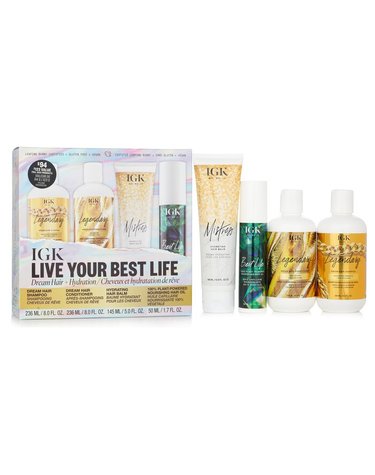IGK 리브 욜  라이브 선물세트  샴푸, 컨다셔너, 헤어밤, 헤어오일 Set