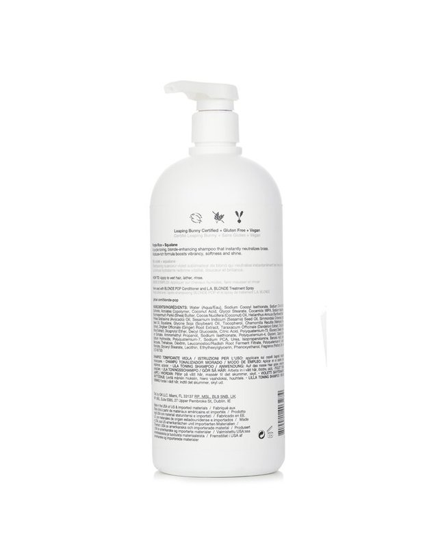 아이지케이 IGK 블론드 팝 퍼플 토닝 샴푸 1000ml 착용컷