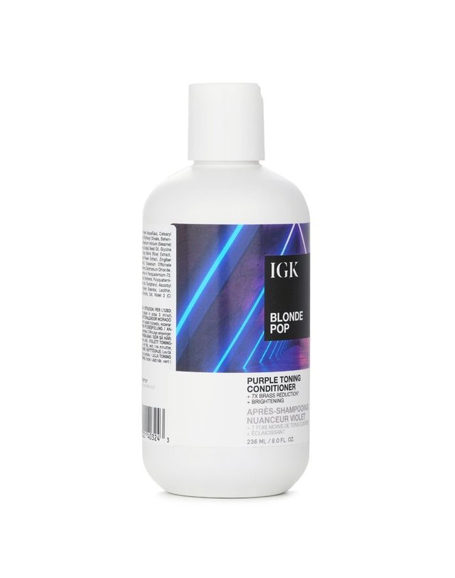 아이지케이 IGK 블론드 팝 퍼플 토닝 컨디셔너 236ml 착용컷