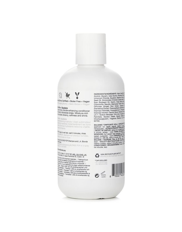 아이지케이 IGK 블론드 팝 퍼플 토닝 컨디셔너 236ml 착용컷
