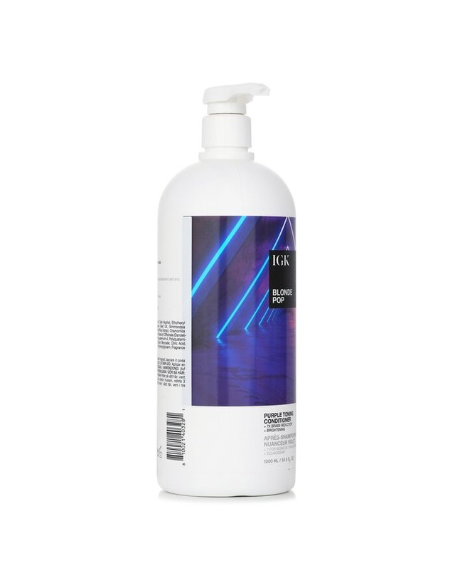 아이지케이 IGK 블론드 팝 퍼플 토닝 컨디셔너 1000ml 착용컷