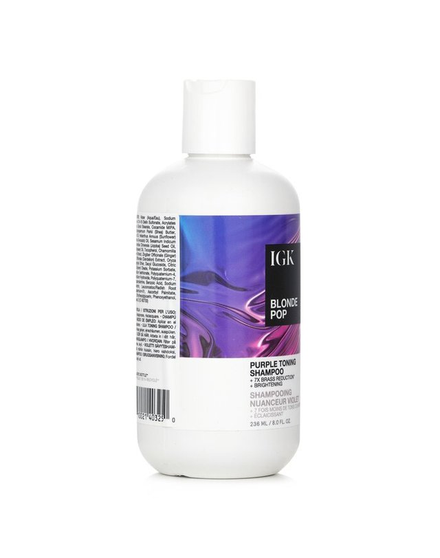 아이지케이 IGK 블론드 팝 퍼플 토닝 샴푸 236ml 착용컷