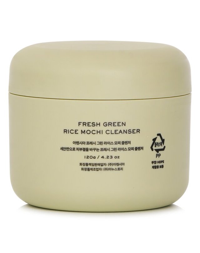 아렌시아 아렌시아 프레시 그린 라이스모찌 클렌저 120g 착용컷