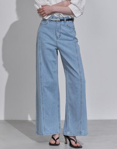 데일리 절개 와이드 데님 팬츠 LN04SD106S